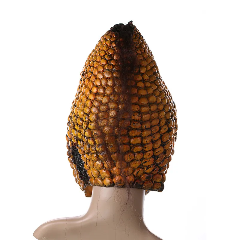 Full Face Scary Burn Corn Mask for Cosplay Latex Mask Horror Masquerade Adult Ghost Halloween Theater Props Party Decoration (7)