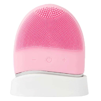 

-Silicone Gel Cleansing System Mini Electric Cleaning Brush Ultrasonic Facial Cleansing Instrument Three-In-One Girl's Remover