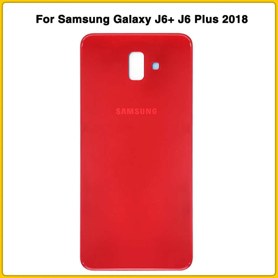 10 шт. J6 Plus корпус чехол для samsung Galaxy J6+ J6 Plus J610 J610F батарея задняя панель задняя крышка+ клей