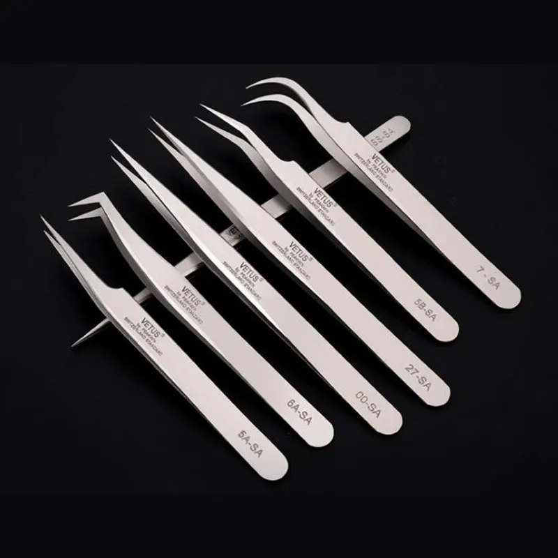 Eyelash Tweezers Vetus 6A-SA 3D/6D Volumn Eyelash Extension Stainless Steel Fan Lashes