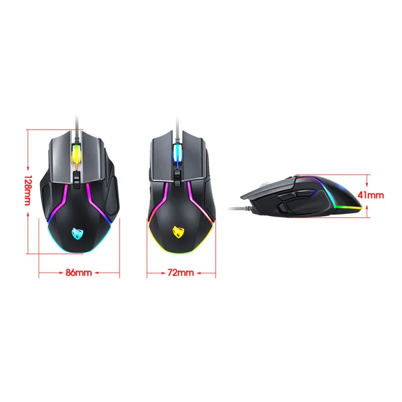 V11 Профессиональная USB Проводная RGB 7-color Lighting Design игровая мышь удобная ручка эргономичные компьютерные мыши для ПК