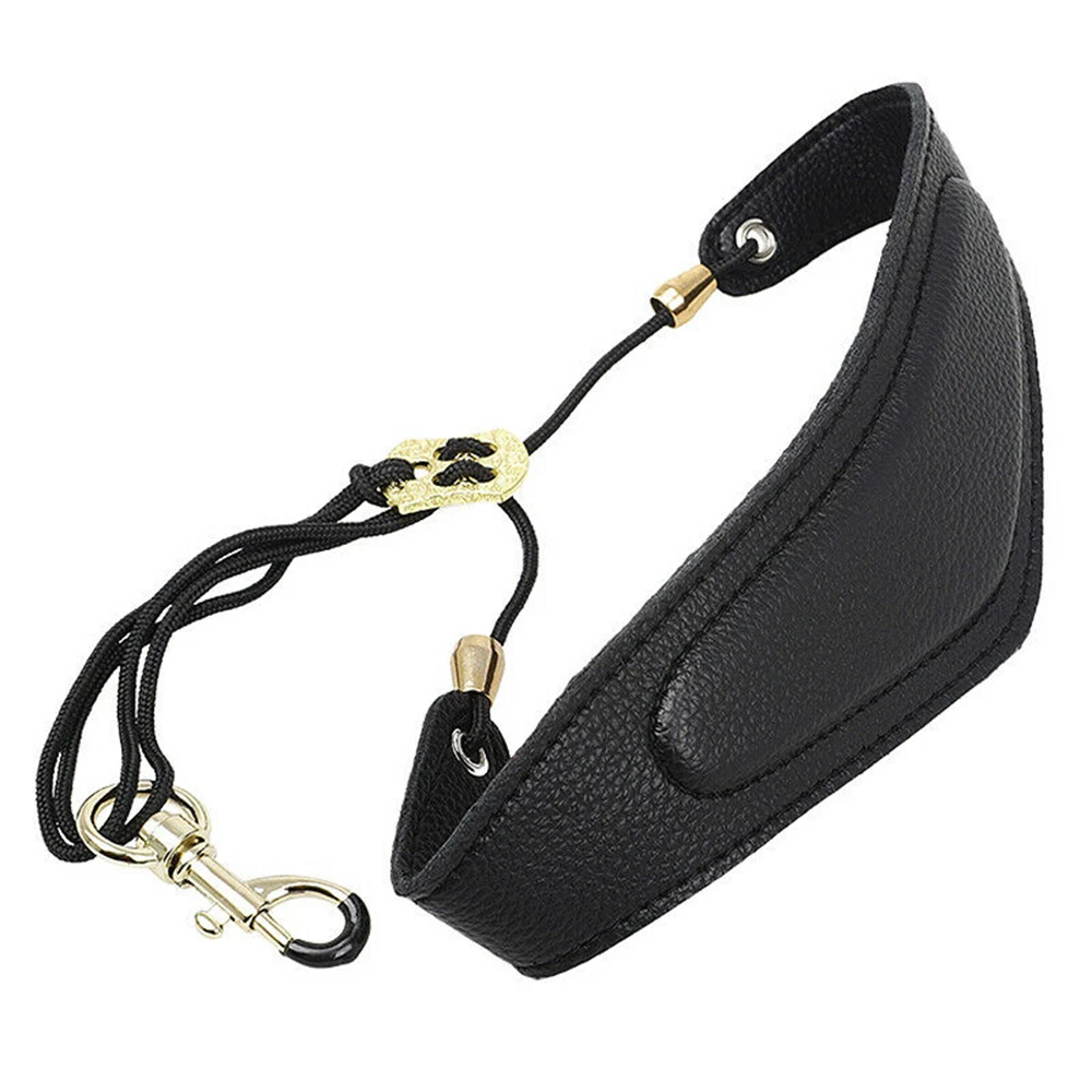 New Professional Saxophone Strap Neck Strap Adjustable Leather With Snap Hook Clasp Saxophone Accessories