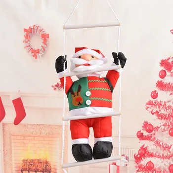 

60cm Toys Hanging Ornament Funny Indoor Outdoor For Home Santa Claus Doll Christmas Decor Rope Ladder Tree Pendant Climbing