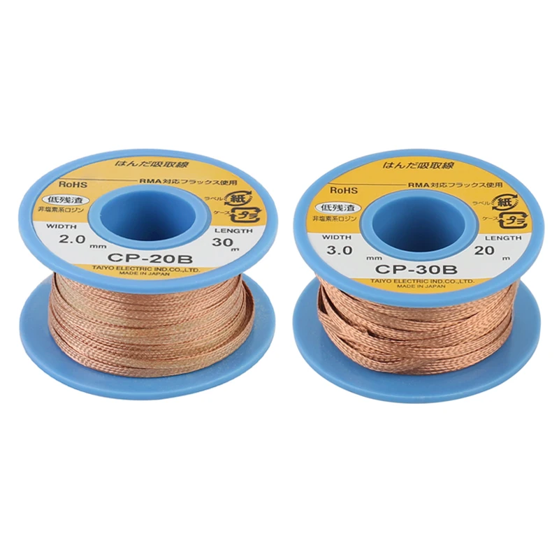 Original Japan GOOT Desoldering Wicks Braid Copper Wire Solder Remover BGA Solder Wick RoHs Lead