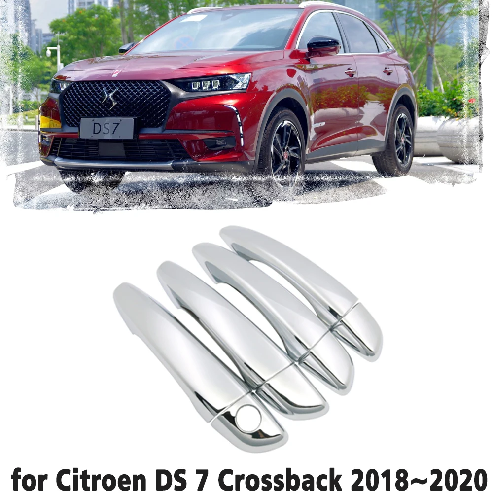 

Luxury chrome door handle cover trim protection cover for Citroen DS 7 Crossback 2018 2019 2020 Car accessory sticker