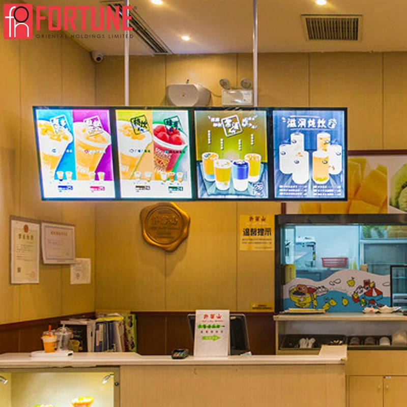 NEW Letreiro LED Poster Frame Illumination Led Advertising Light Boxes Indoor Menu Board For Restaurant Ultra-thin Box | Лампы и