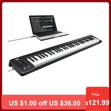 KORG-microKEY2-61 compacto de 61 teclas, controlador de teclado USB alimentado por USB Compatible con iPhone, iPad, Mac, ordenador Windows