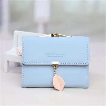 

Short Wallet Women Wallets Cute Fashion Solid Hasp Coin Purse Card Holder Wallet