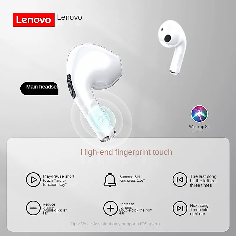 NEW Original Lenovo LP40 TWS Wireless Earphone Bluetooth5.0 Dual Stereo Noise Reduction Bass Touch Control Long Standby Earbuds 5