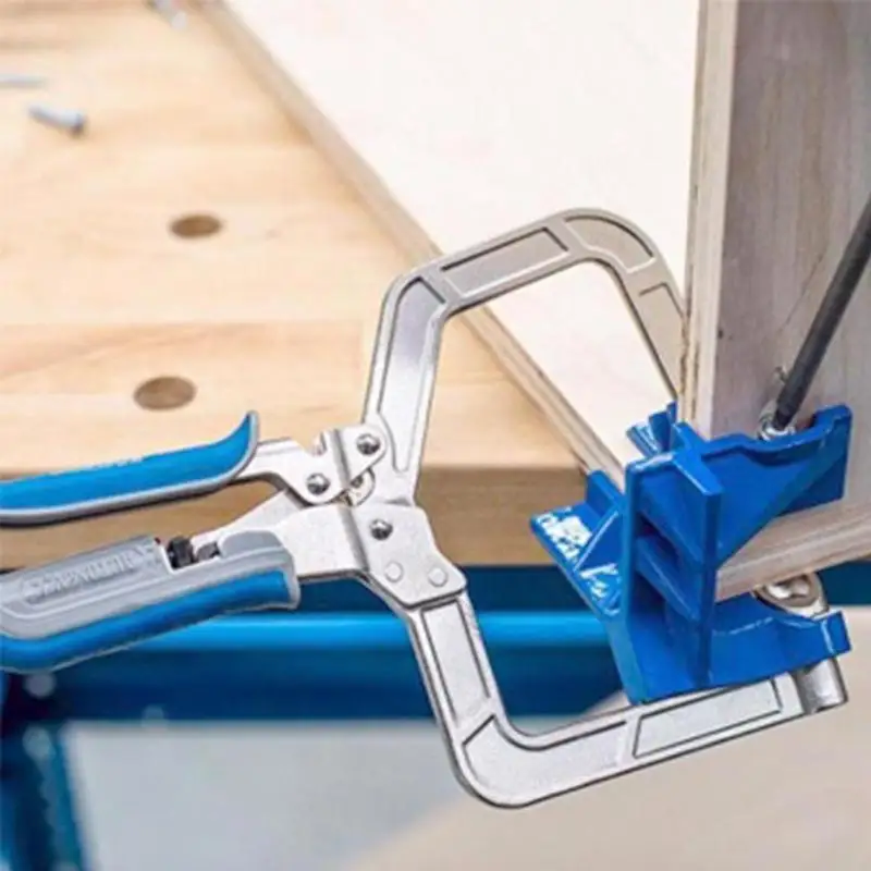 

1pc Cabinet Woodworking Fixture Hole Puncher 90 Degree Right Angle Woodworking Tool Clip T Joints For Kreg Jigs Jigs