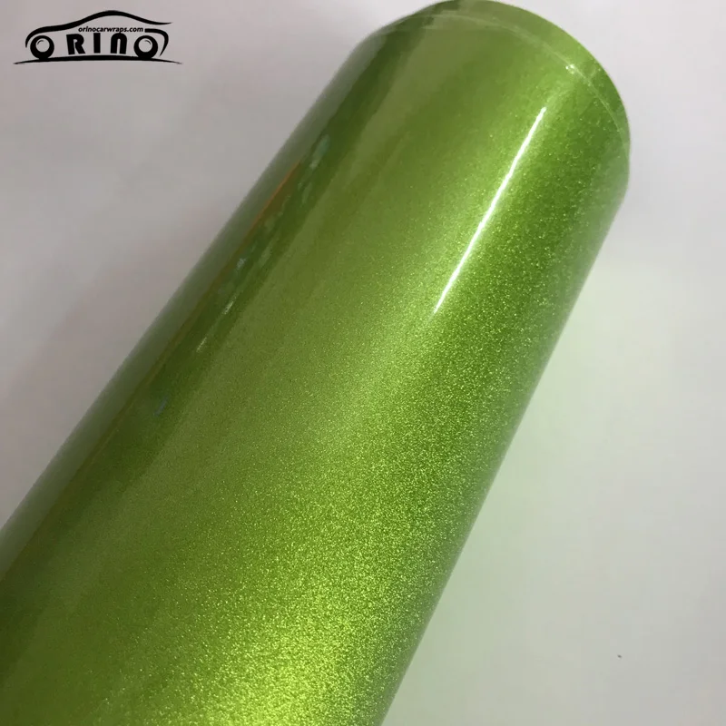 Glitter Diamond Green Vinyl Sticker Wrap-2