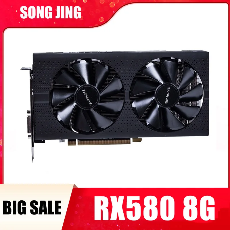 Новая Оригинальная видеокарта Placa De RX 580 8 Гб 256Bit 2048SP SAPPHIRE графические карты для AMD
