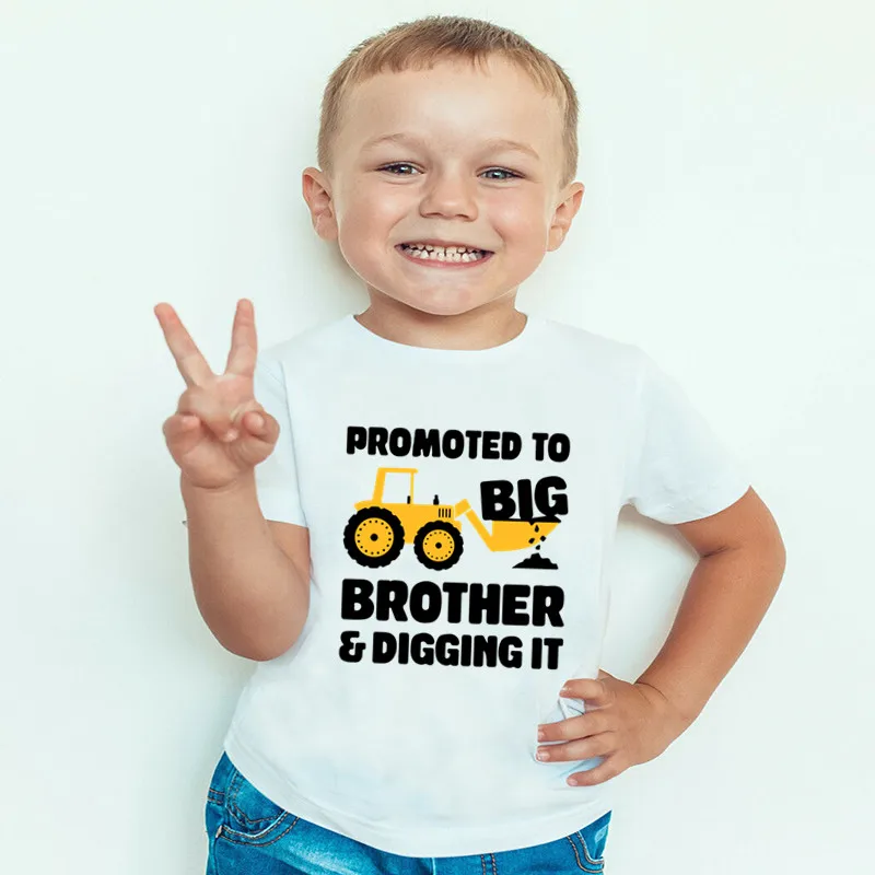 I'm Being Promoted To Big Brother 2021/ 2022 Print Boys T shirt Announcement Funny Casual Kids Clothes Baby Tops T-shirt HKP5433 | Детская