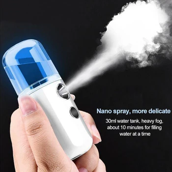 

Portable Small Air Humidifier USB Rechargable 30ML Handheld Water Meter Ultrasonic Charging Diffuser Mini Milk Oil Steamed Face