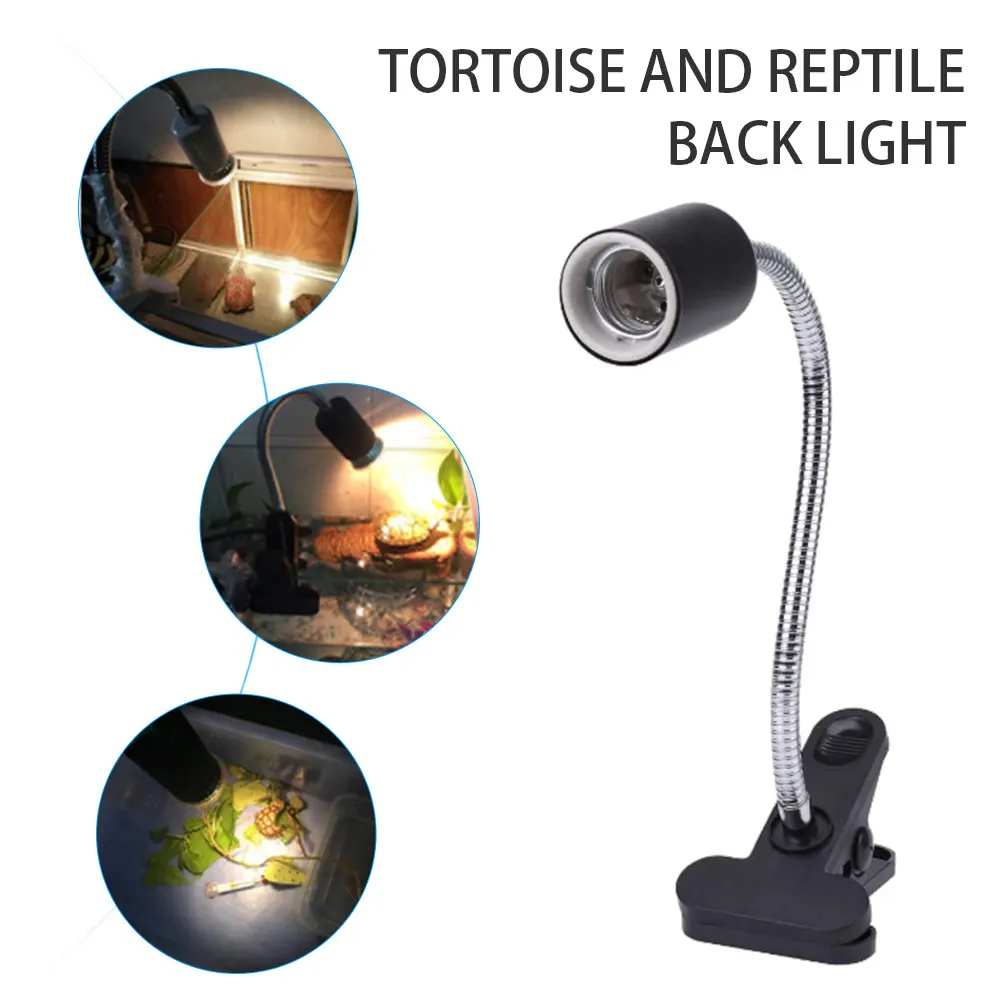 

Flexible Reptile Lizard Heat Light Lamp Holder Turtle Basking UV Bulb Clip lamp