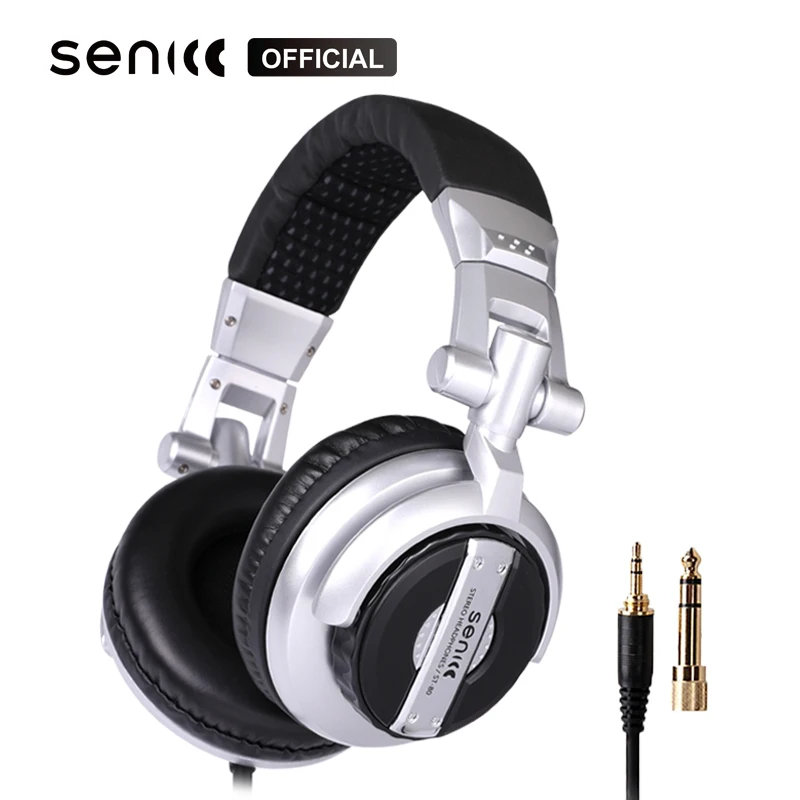

SENICC ST-80 Professional Stereo Studio Monitor Headphone 3.5mm 6.3mm Jack DJ Headphone 2.5m Extension Cord Gamer Headset for DJ