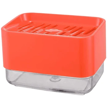 

HOT-Upgraded Soap Pump Dispenser,Slope Hollow Draining Design, 2-In-1 Soap Dispenser with Sponge Holder Drainer