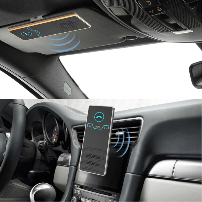 Автомобильный Bluetooth Hands Free комплект зарядное устройство Шумоподавление для солнцезащитного козырька мобильного телефона DQ-Drop