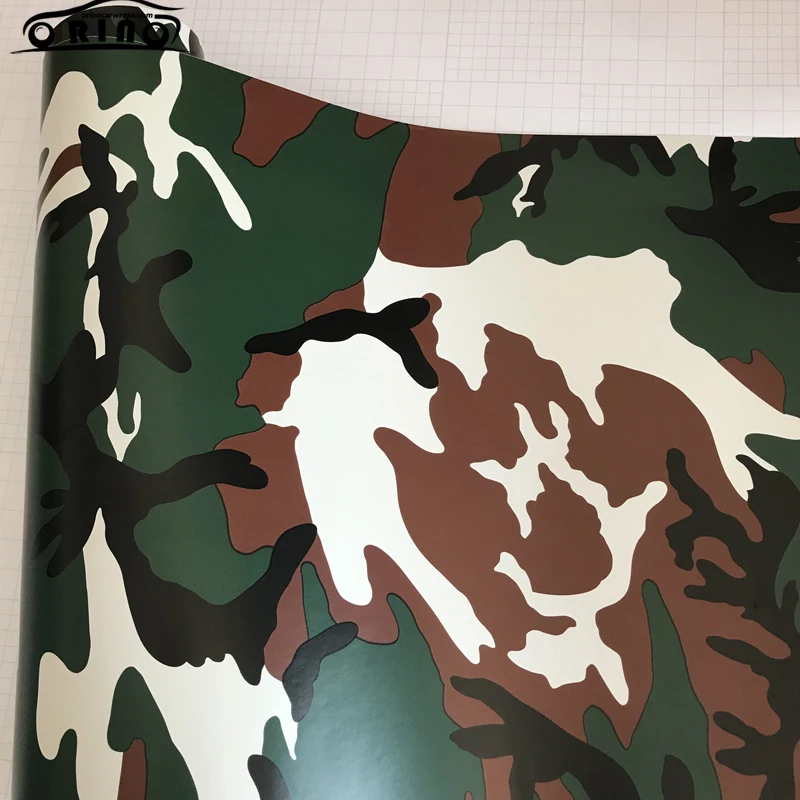 Army Green Black White Vinyl Film Wrap-1