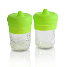 Новая 1 шт цветная случайная анти-Переливающаяся Пищевая силиконовая кружка-непроливайка с крышкой пипетки и клюв утки Форма Мягкая крышка чашки