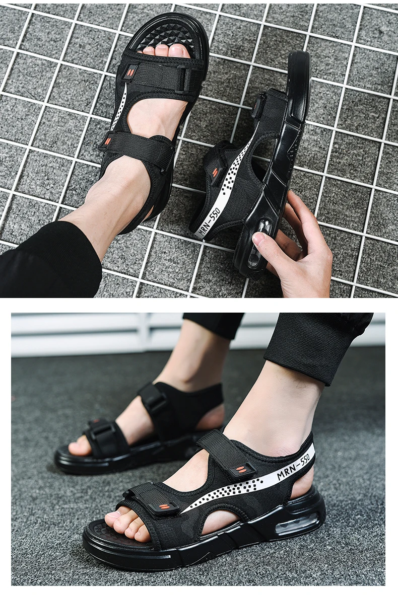 Sandals Men's Tide New Summer Air Cushion Soft Bottom Slippers Korean Version Of The Trend Of Sports Shoes