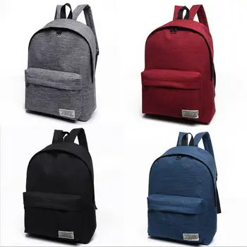 

Men Womne Unisex 2019 HOT Fashion Backpack Solid Zipper Large Capacity School Travel Canvas Bag Casual Backpack