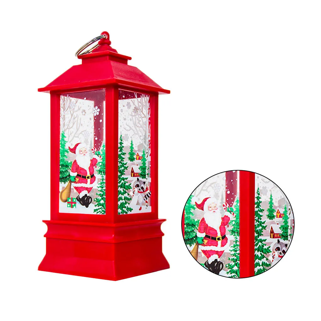 Рождественский Санта-Клаус Снеговик украшение фонарь Рождественская игрушка Свет домашний камин фестиваль декоративная лампа