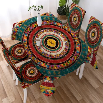 

Table Cloth Wedding Bohemia Style Mandala Multifunctional Rectangle Cover Tablecloth Home Kitchen Decoration Boho Tapetes