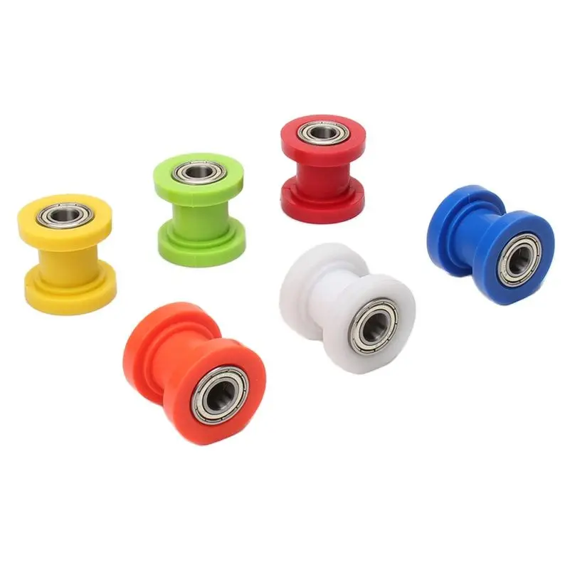 Blue M8 or M10 Chain Roller Slider Tensioner Wheel Guide For Pit Dirt Street Bike Bicycle Cycling