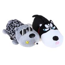 Автомобильная салфетка для салфеток держатель на подлокотник подголовник милый плюшевый Хаски мультфильм Животные Собака домашнее украшение