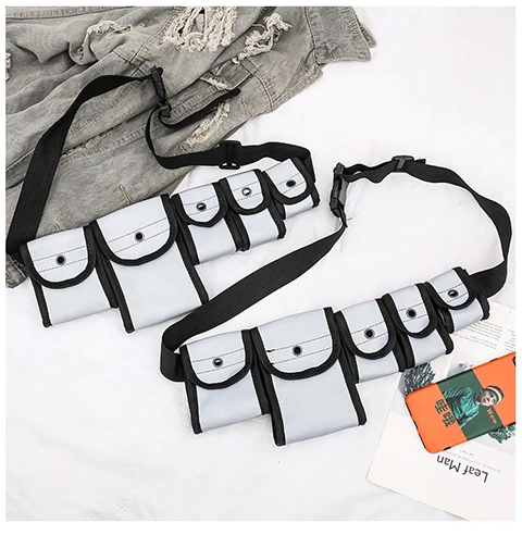 Тактическая поясная сумка для мужчин и женщин поясная сумка модная светящаяся нагрудная сумка для мужчин функциональная поясная сумка для телефона хип-хоп Бум сумки 75