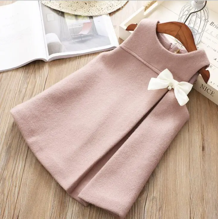 2019 новые детские осенние платья майки с бантом милая одежда принцессы для