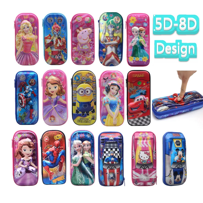 Kawaii Elsa карандаш Принцесса чехол для детей коробка карандашей большой емкости