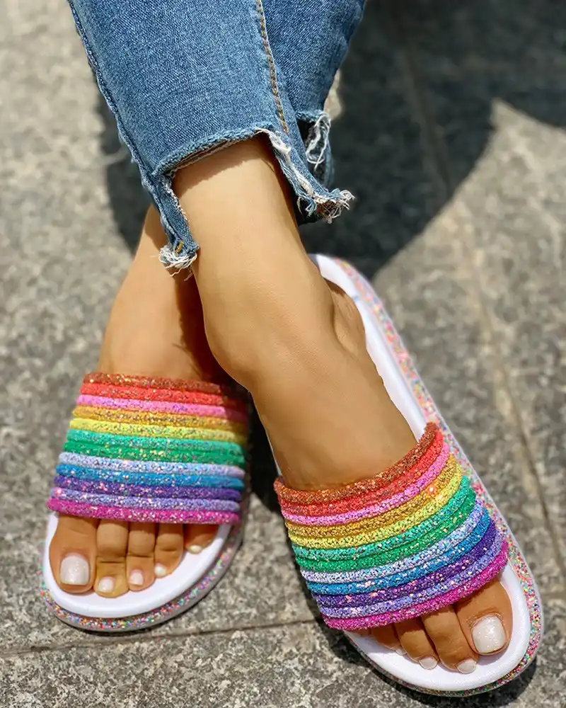 girls rainbow slides