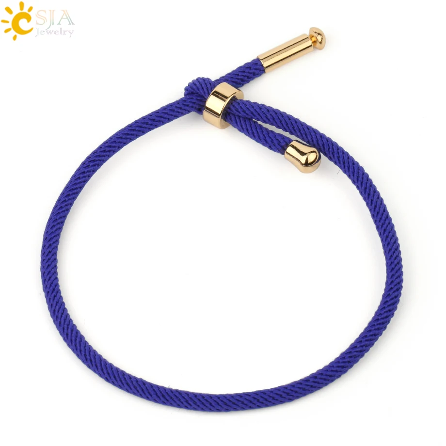 Blue CSJA, веревка, цепь, дружба, красные браслеты, мужские, Femme, плетеный браслет, браслеты, Mujer,, счастливый подарок для влюбленных, для женщин S512 - Окраска металла: Blue