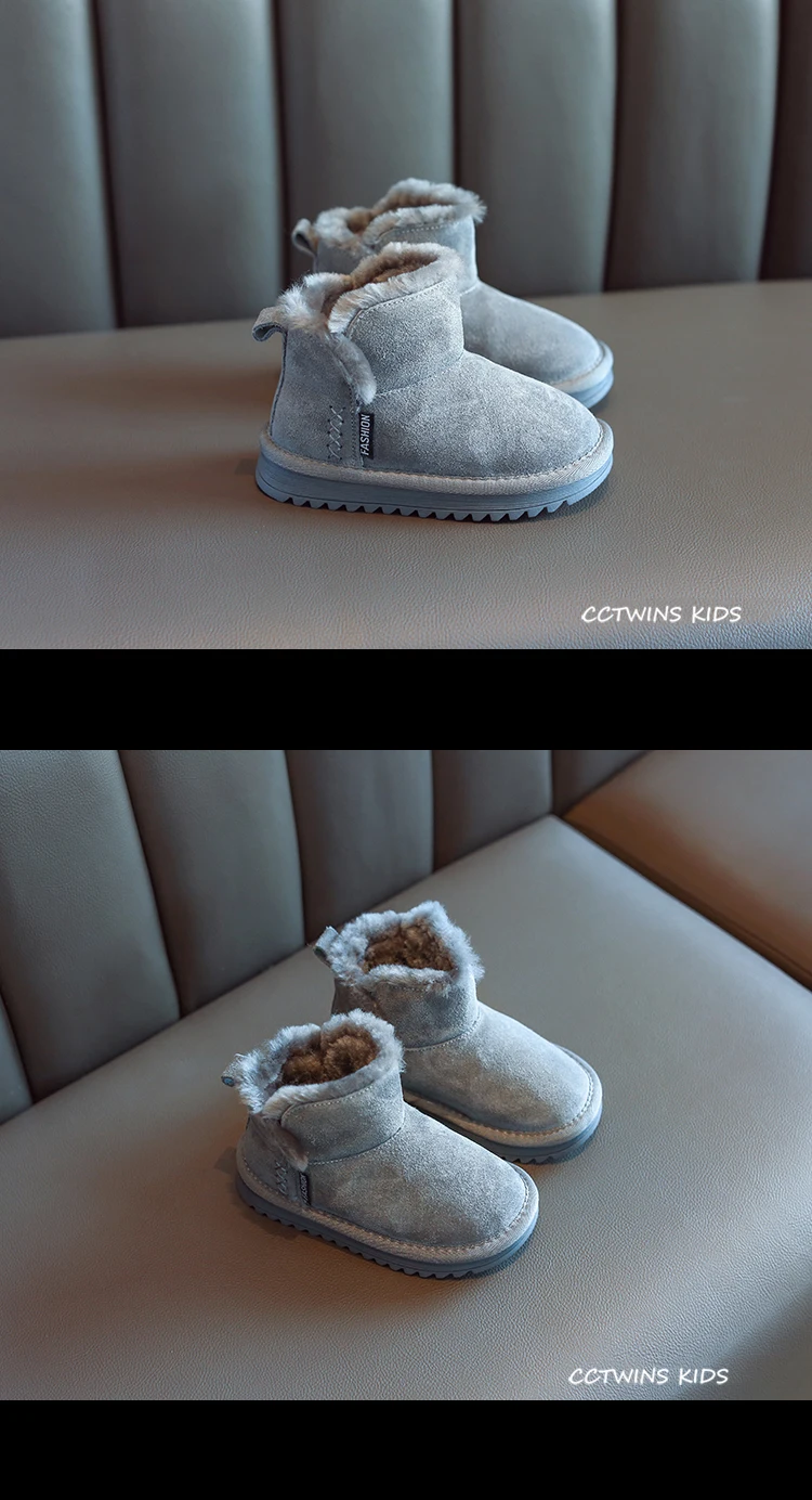 CCTWINS/детская обувь; коллекция года; Сезон Зима; модные черные повседневные зимние ботинки для девочек; детская теплая обувь для малышей; модные короткие ботинки; SNB050