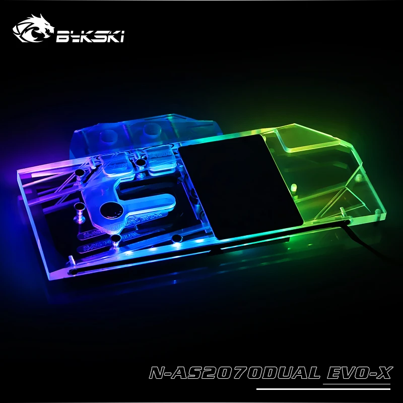 Bykski водный блок для ASUS DUAL RTX 2070 O8G EVO видеокарта, GPU/VGA кулер, блок водяного охлаждения, N-AS2070DUAL EVO-X