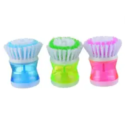 Kitchen Goods Plastic Brush For Washing Kitchen Household Washing Utensils Pot Dish Brush With Washing Up Liquid Soap Dispenser