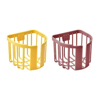 

2pcs Non-perforated Toilet Paper Rack Tissue Box Wall-mounted Toilet Paper Holder Roll Paper Box Storage Supplies