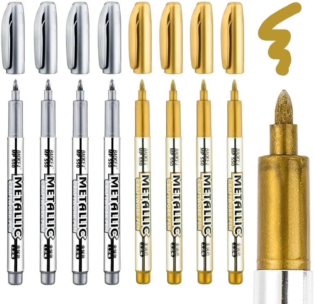 

8 Pcs Permanent Markers Pen for Back to School, Card Making, Scrapbooking Crafts, Wedding Guest Book