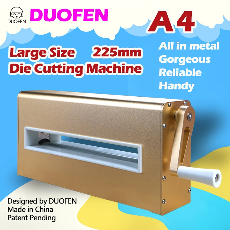 DUOFEN высечная машина A4 225 мм 8,8 дюймов трафарет для высечки цветов машина для тиснения кожи резка ткани для DIY