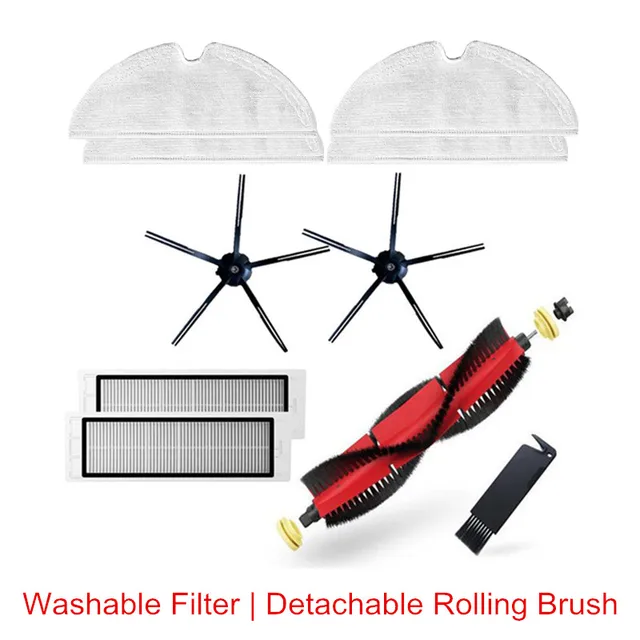 27pcs Pcs Mopping Cloths Brush Hepa Filter For Xiaomi Roborock S6 S5