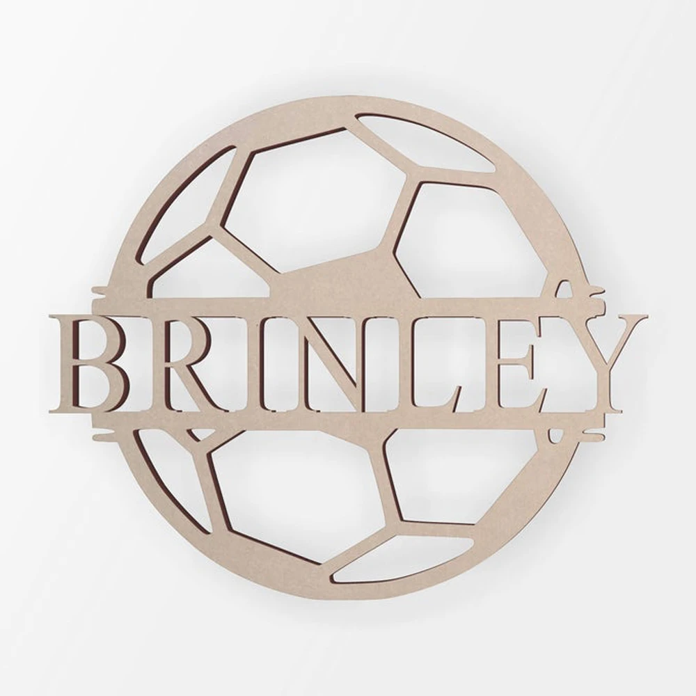 Personalized Custom Name Signs Outdoor House Monogram Hanging Front Door，Rustic Decor For Birthday Party and Soccer fan Gift (3)
