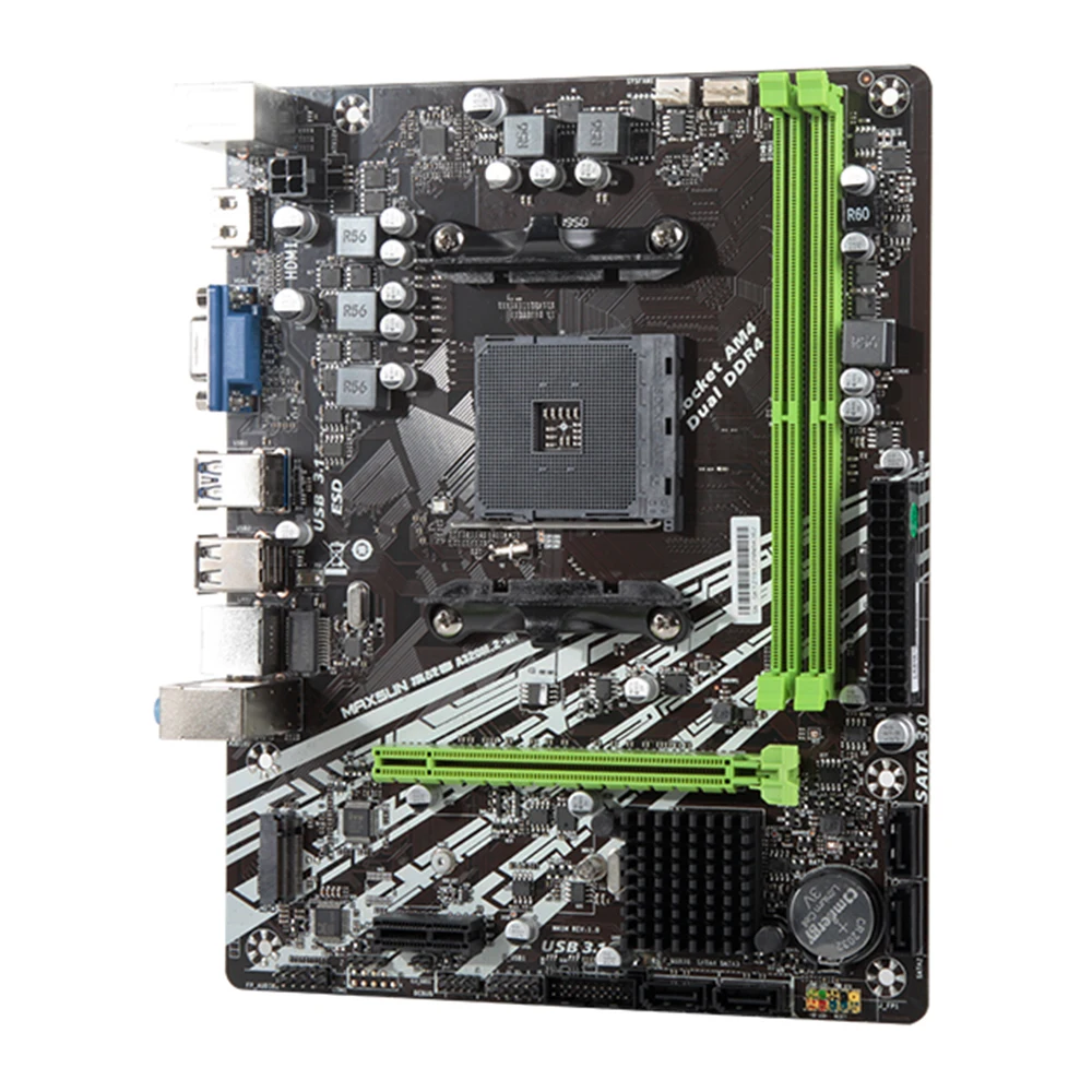 Оригинальная материнская плата MAXSUN Challenger II A320M.2 VH AMD AM4 mATX двухканальный DDR4 1000M LAN