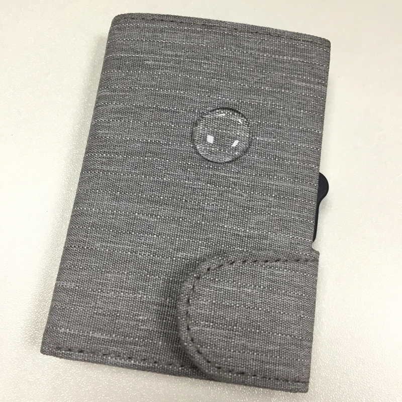RFID блокирующий держатель для карт, Кожаный минималистичный металлический кошелек для мужчин и женщин, алюминиевый держатель для карт - Цвет: Waterproof nylon