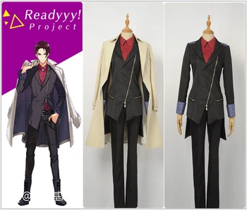 

Game Readyyy RayGlanz Munakata Touya Cosplay Costume Custom Men Women Adult Unifrom Khaki Trench Jacket Shirt Pants Halloween