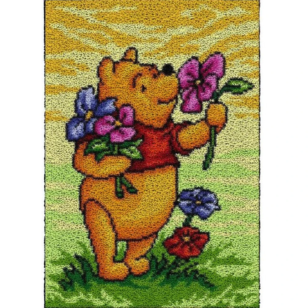 

Latch hook rug kits Carpet embroidery for Adults and kids Crochet hooks Stitch threads Set for embroidery Hobby craft Home decor