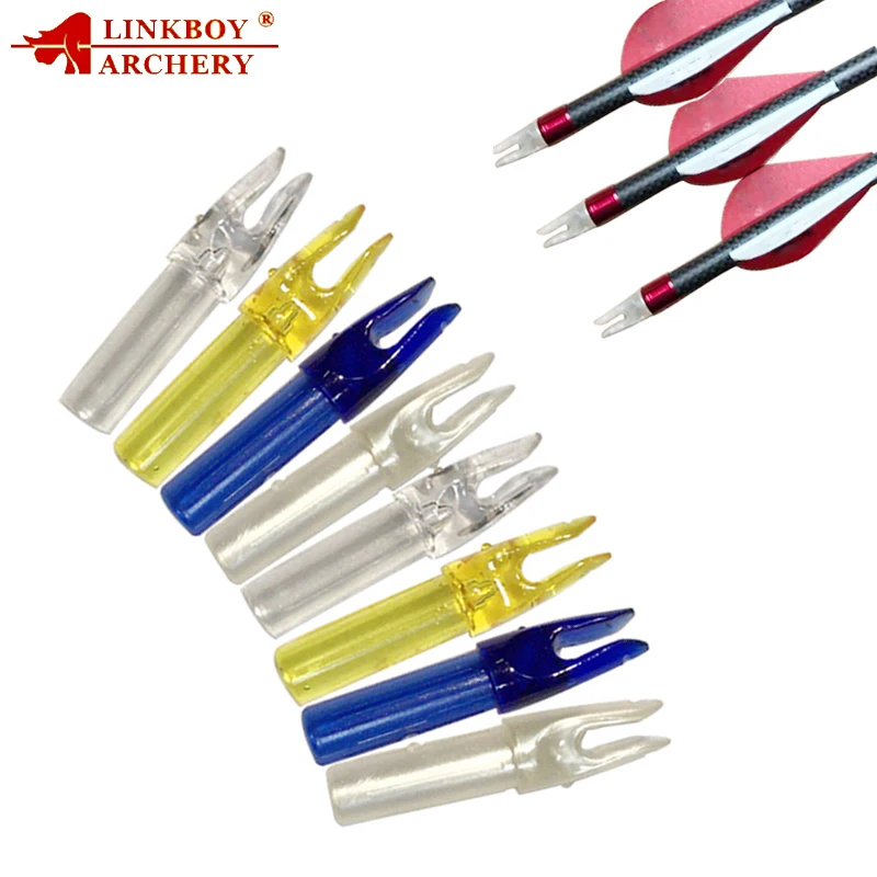 Linkboy Archery 25PCS Arrow Nocks for Carbon Arrow Shaft ID6.2mm Compound Traditional Bow Hunting DIY Accessories