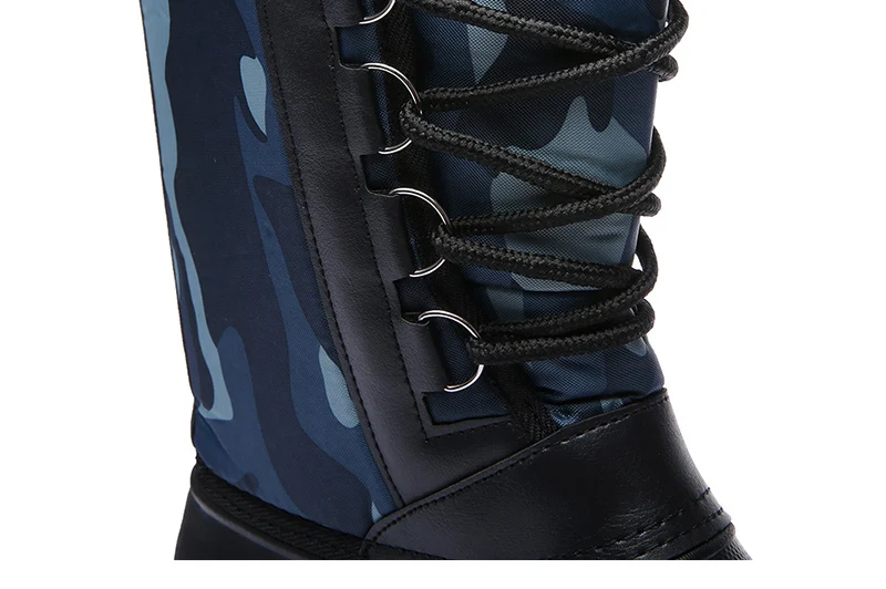 STAN SHARK/зимняя камуфляжная Мужская обувь для дождливой погоды, резиновые сапоги, водонепроницаемые с мехом, плюшевые теплые мужские повседневные рабочие сапоги для рыбалки до середины икры