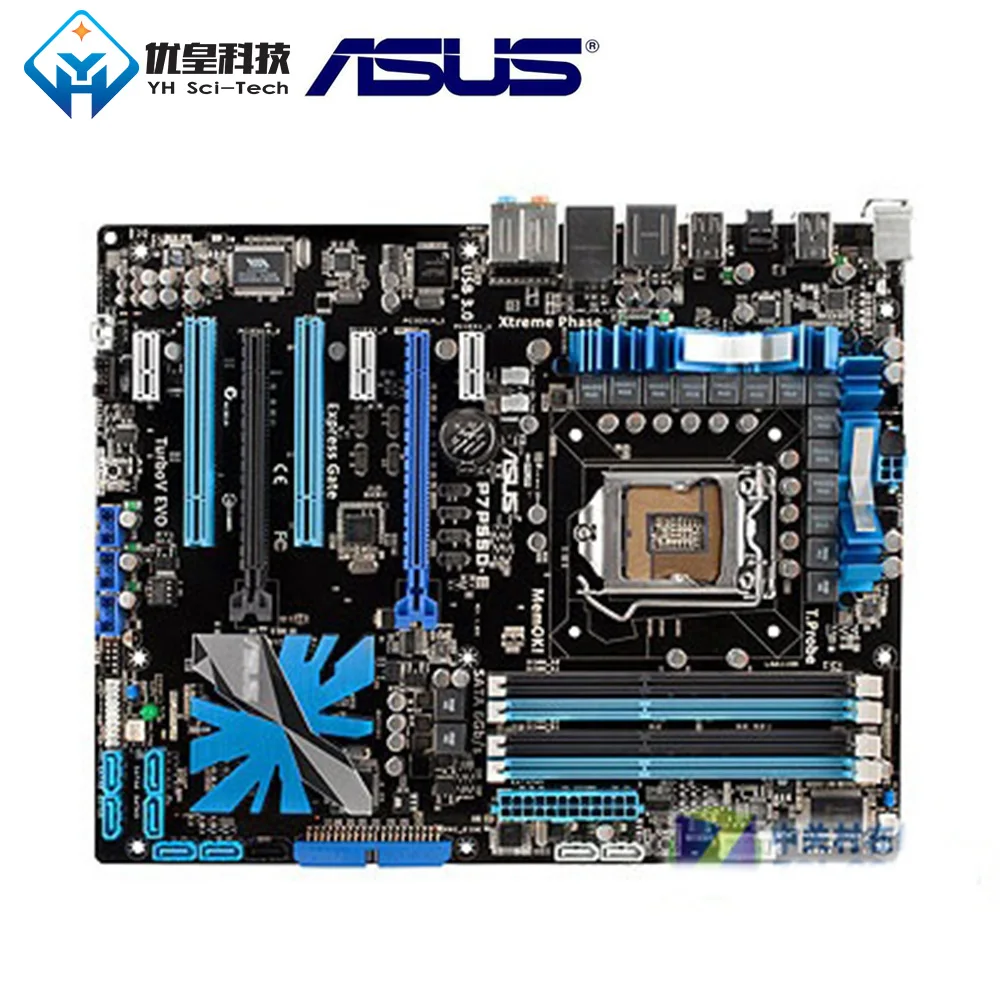 Материнская плата Asus 1156 Intel P55 оригинальная б/у материнская LGA Core i7/Core i5 DDR3 16G